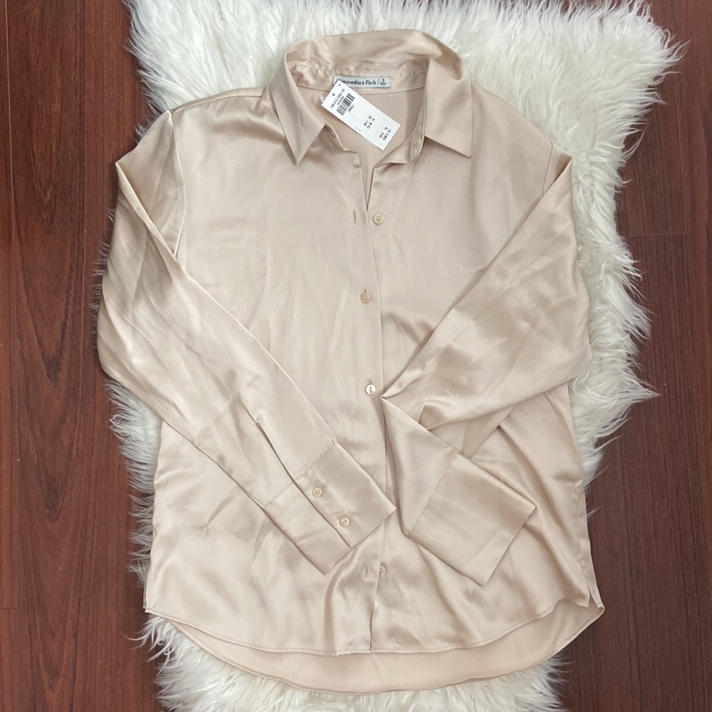 Satin Button Up Shirt